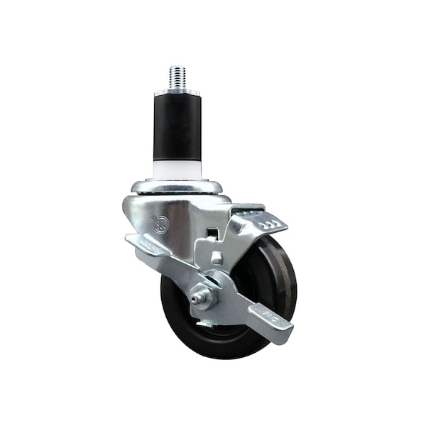 3'' SS Phenolic Swivel 1-1/2'' Expanding Stem Caster with Brake